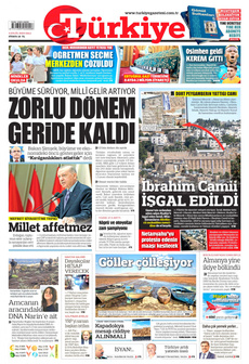 TÜRKİYE GAZETESİ 3 Eylül 2024 gazete manşeti