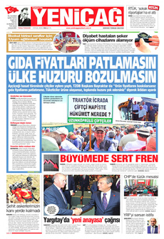 YENİÇAĞ 3 Eylül 2024 gazete manşeti