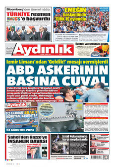 AYDINLIK GAZETESİ 3 Eylül 2024 gazete manşeti