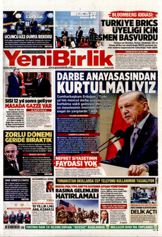 YENİBİRLİK 3 Eylül 2024 gazete manşeti