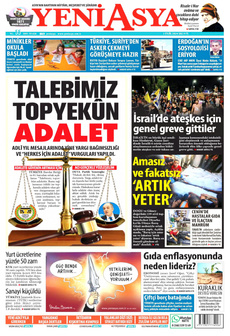 YENİ ASYA 3 Eylül 2024 gazete manşeti
