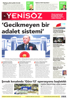 YENİ SÖZ GAZETESİ 3 Eylül 2024 gazete manşeti