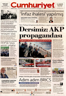 CUMHURİYET 4 Eylül 2024 gazete manşeti