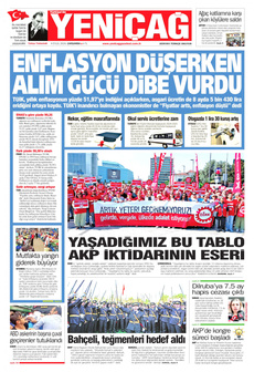 YENİÇAĞ 4 Eylül 2024 gazete manşeti