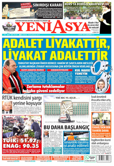 YENİ ASYA 4 Eylül 2024 gazete manşeti