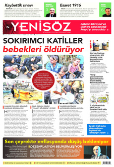 YENİ SÖZ GAZETESİ 4 Eylül 2024 gazete manşeti