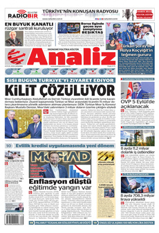 ANALİZ 4 Eylül 2024 gazete manşeti