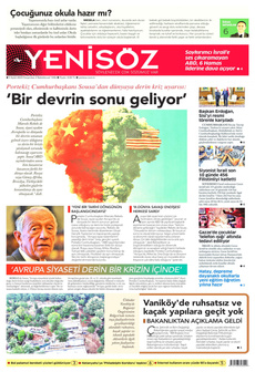 YENİ SÖZ GAZETESİ 5 Eylül 2024 gazete manşeti