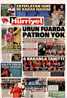 HÜRRİYET 6 Eylül 2024 gazete manşeti