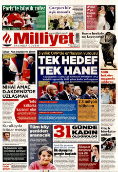 MİLLİYET 6 Eylül 2024 gazete manşeti