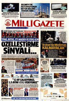 MİLLİ GAZETE 6 Eylül 2024 gazete manşeti