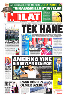 MİLAT 6 Eylül 2024 gazete manşeti