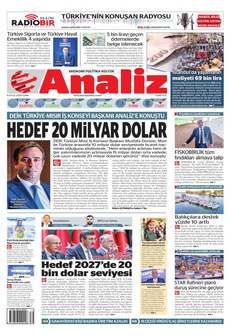 ANALİZ 6 Eylül 2024 gazete manşeti