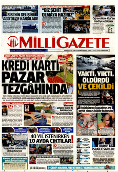 MİLLİ GAZETE 7 Eylül 2024 gazete manşeti