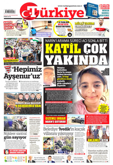 TÜRKİYE GAZETESİ 9 Eylül 2024 gazete manşeti