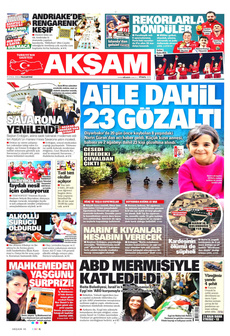 AKŞAM 9 Eylül 2024 gazete manşeti