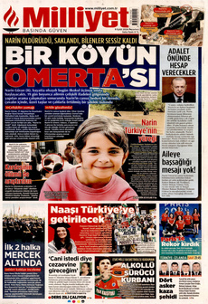 MİLLİYET 9 Eylül 2024 gazete manşeti