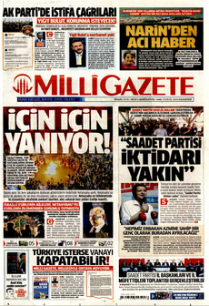 MİLLİ GAZETE 9 Eylül 2024 gazete manşeti