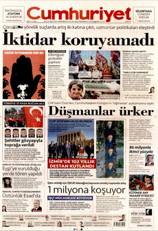 CUMHURİYET 10 Eylül 2024 gazete manşeti