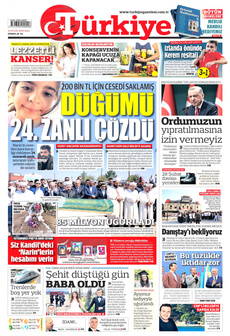 TÜRKİYE GAZETESİ 10 Eylül 2024 gazete manşeti