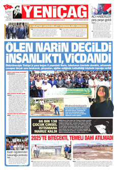 YENİÇAĞ 10 Eylül 2024 gazete manşeti
