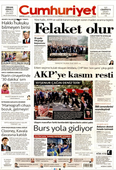 CUMHURİYET 14 Eylül 2024 gazete manşeti