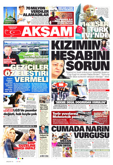 AKŞAM 14 Eylül 2024 gazete manşeti