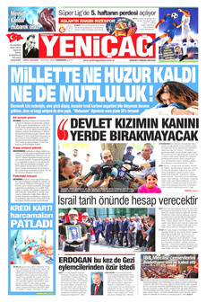 YENİÇAĞ 14 Eylül 2024 gazete manşeti