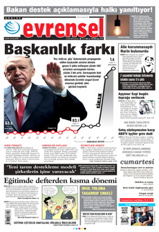 EVRENSEL 14 Eylül 2024 gazete manşeti
