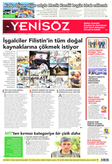YENİ SÖZ GAZETESİ 14 Eylül 2024 gazete manşeti