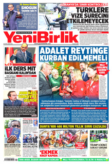 YENİBİRLİK 17 Eylül 2024 gazete manşeti