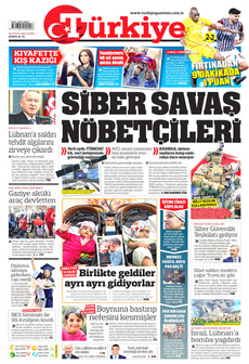 TÜRKİYE GAZETESİ 20 Eylül 2024 gazete manşeti