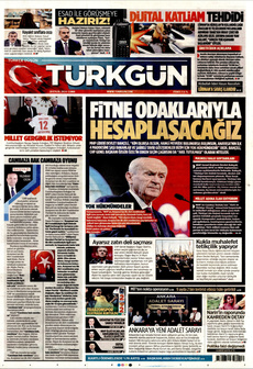TÜRKGÜN 20 Eylül 2024 gazete manşeti