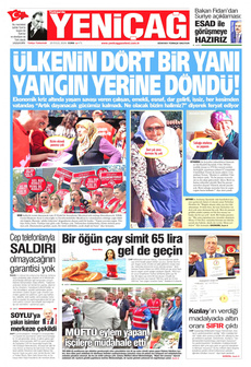 YENİÇAĞ 20 Eylül 2024 gazete manşeti