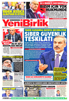 YENİBİRLİK 20 Eylül 2024 gazete manşeti