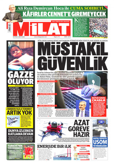 MİLAT 20 Eylül 2024 gazete manşeti
