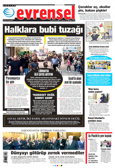 EVRENSEL 20 Eylül 2024 gazete manşeti