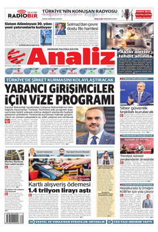 ANALİZ 20 Eylül 2024 gazete manşeti