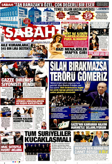 SABAH 16 Ocak 2025 gazete manşeti