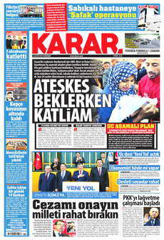KARAR 16 Ocak 2025 gazete manşeti