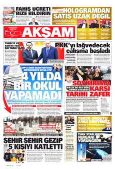 AKŞAM 16 Ocak 2025 gazete manşeti