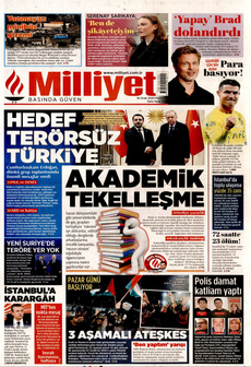 MİLLİYET 16 Ocak 2025 gazete manşeti