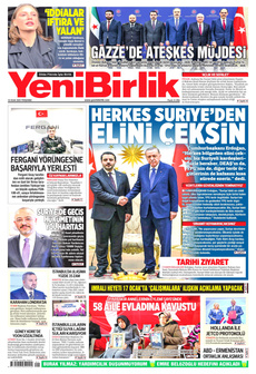 YENİBİRLİK 16 Ocak 2025 gazete manşeti