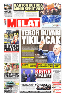 MİLAT 16 Ocak 2025 gazete manşeti