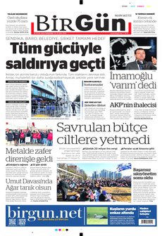 BİRGÜN 16 Ocak 2025 gazete manşeti