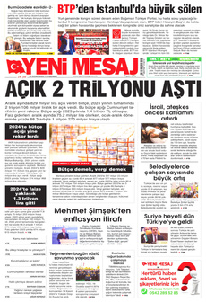 YENİ MESAJ 16 Ocak 2025 gazete manşeti