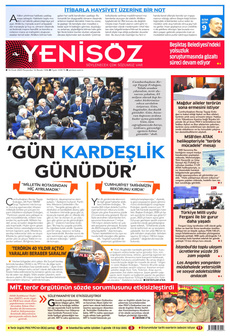 YENİ SÖZ GAZETESİ 16 Ocak 2025 gazete manşeti