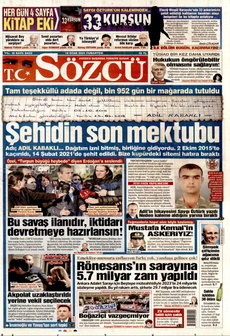 SÖZCÜ 18 Ocak 2025 gazete manşeti