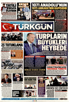 TÜRKGÜN 18 Ocak 2025 gazete manşeti