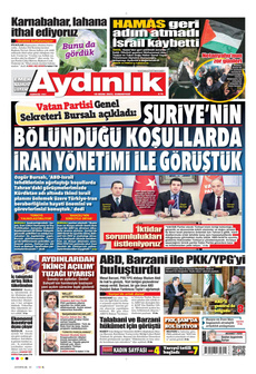 AYDINLIK GAZETESİ 18 Ocak 2025 gazete manşeti